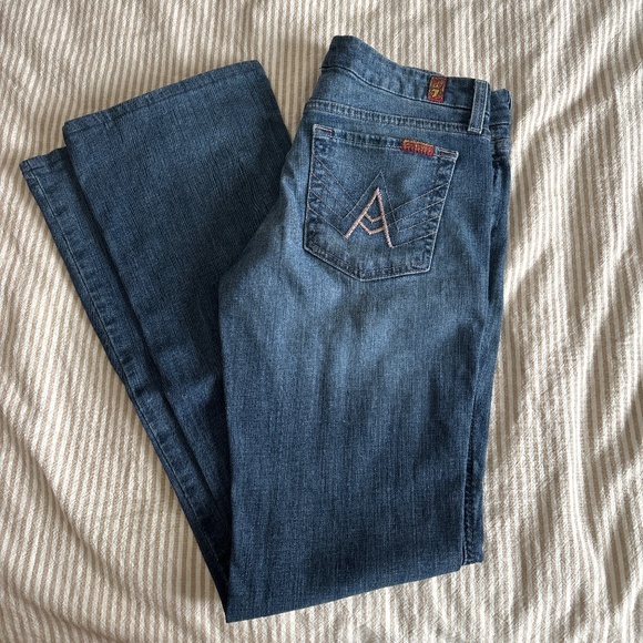 7 For All Mankind “A Pocket” Low-Rise Bootcut jeans - Picture 1 of 4